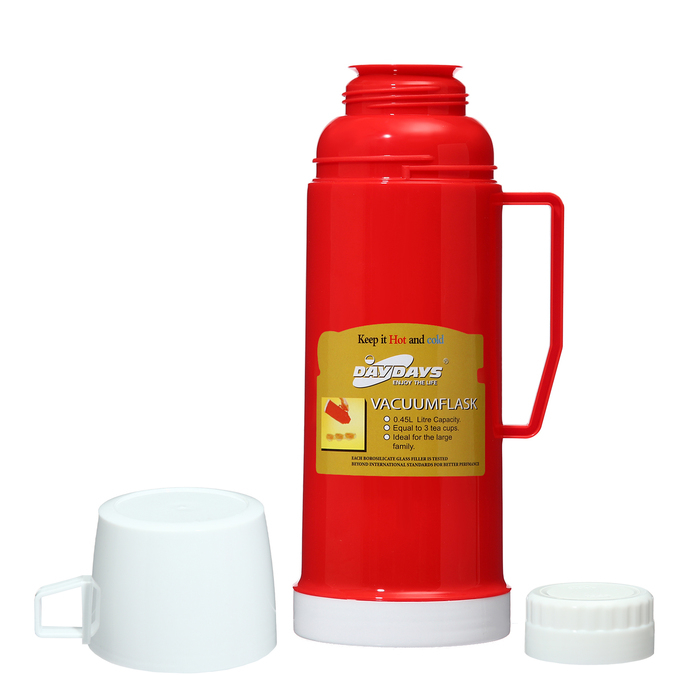 Термос 450 мл, со стеклянной колбой, 9 х 25 см, красный Термос 450 мл, со стеклянной колбой, 9 х 25 см, красный