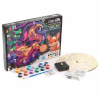 Часы своими руками. Часы - расскраска под роспись &laquo;Лиса&raquo;, новогодний набор для творчества