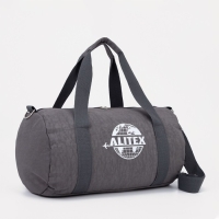 Сумка спортивная на молнии, наружный карман, держатель для чемодана, средний размер, цвет серый Сумка спортивная на молнии, наружный карман, держатель для чемодана, средний размер, цвет серый