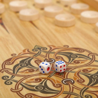 Нарды деревянные большие, с шашками "Питер-Ростральная колонна", настольная игра, 60 х 60 см