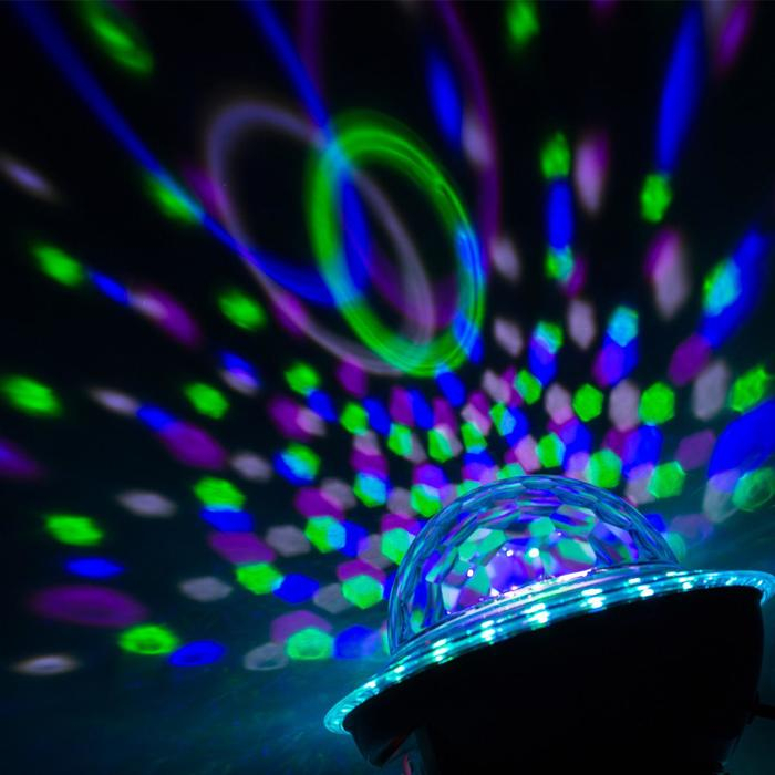 Световой прибор &laquo;НЛО&raquo; 12 см, динамик, свечение RGB, 220 В