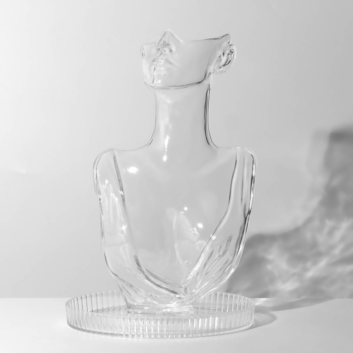 Бюст для украшений, 12,7&times;12,7&times;32 см, цвет прозрачный
