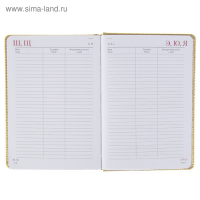 Ежедневник недатированный А5+, 136 листов Sidney Nebraska, твёрдая обложка, искусственная кожа, золотой срез, золото Ежедневник недатированный А5+, 136 листов Sidney Nebraska, твёрдая обложка, искусственная кожа, золотой срез, золото