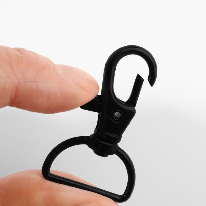 Карабин металлический, 40 × 25 мм / 20 × 3 мм, 5 шт, цвет чёрный Карабин металлический, 40 × 25 мм / 20 × 3 мм, 5 шт, цвет чёрный