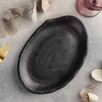 Блюдо &laquo;Чёрный Восток&raquo;, 25,5&times;17&times;2,5 см, цвет чёрный