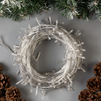 Гирлянда &laquo;Нить&raquo; 20 м, IP20, прозрачная нить, 200 LED, свечение зелёное, 8 режимов, 220 В