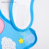 Нагрудник для кормления &laquo;Зайка&raquo; непромокаемый на липучке, с карманом