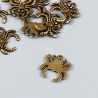 Декор для творчества металл "Паук" набор 10 шт бронза 1,8х1,8 см Декор для творчества металл "Паук" набор 10 шт бронза 1,8х1,8 см