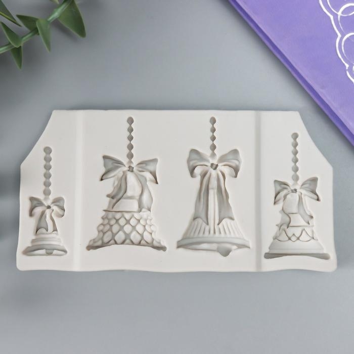 Молд силикон Молд силикон "Новогодние колокольчики" 4 предмета 11х5,6х1 см