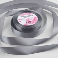 Лента атласная, 20 мм &times; 23 &plusmn; 1 м, цвет тёмно-серый №180