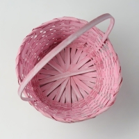 Набор корзин, 19х7,5х9,5/31 см, 22х9х11/34 см, 24х9х11,5/35 см, 3 шт, розовые, бамбук Набор корзин, 19х7,5х9,5/31 см, 22х9х11/34 см, 24х9х11,5/35 см, 3 шт, розовые, бамбук