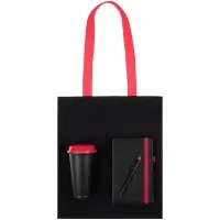 Набор Velours Bag, черный с красным