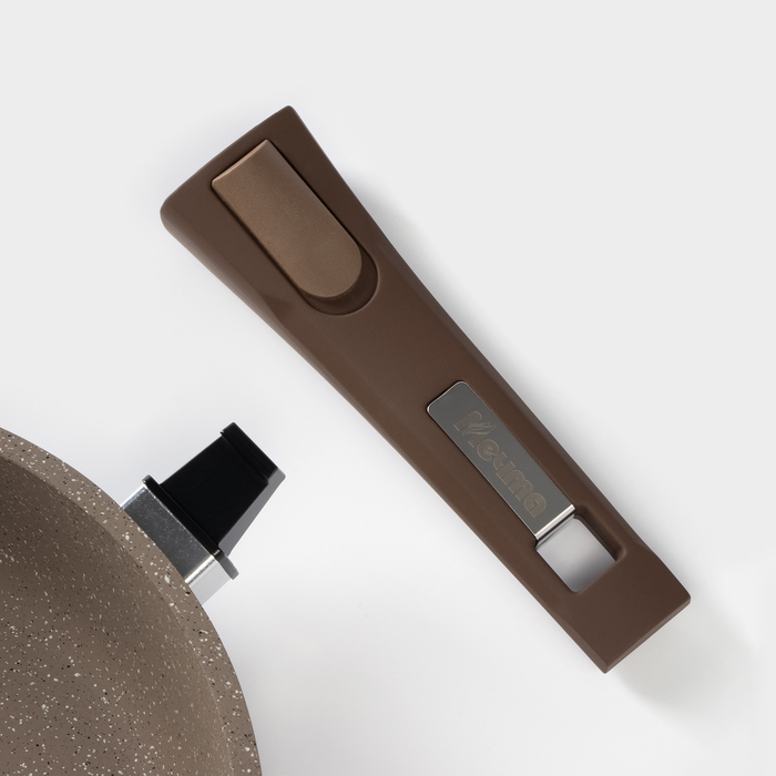 Сковорода &laquo;Гранит Brown&raquo;, d=22 см, антипригарное покрытие, съёмная ручка, цвет МИКС