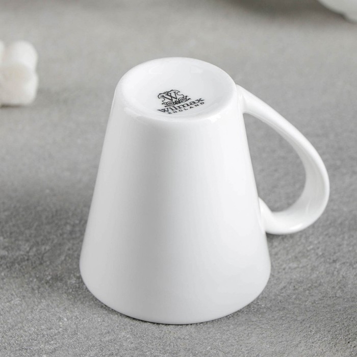 Чашка фарфоровая кофейная Wilmax, 110 мл, цвет белый