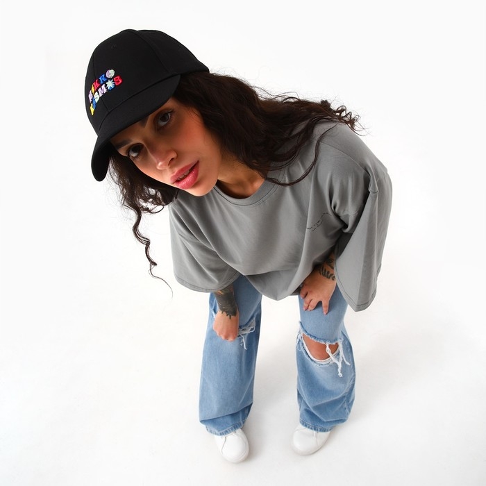 Кепка женская Mikro Kosmos, цвет чёрный, р-р 56 Кепка женская Mikro Kosmos, цвет чёрный, р-р 56