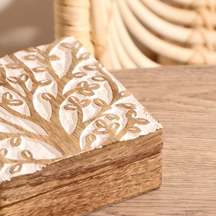 Шкатулка Шкатулка "Цветущее дерево" дерево 14х14х6 см