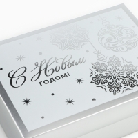 Коробка подарочная новогодняя складная «Ёлочные шары», 21 х 15 х 7 см, Новый год Коробка подарочная новогодняя складная «Ёлочные шары», 21 х 15 х 7 см, Новый год