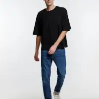 Футболка оверсайз унисекс Base Space, черная, размер M/L