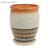 Горшок цветочный "Фикус 2" Мозаика белый микс 12л Горшок цветочный "Фикус 2" Мозаика белый микс 12л