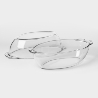 Утятница овальная из жаропрочного стекла Borcam, 2,85 л, с крышкой-формой для запекания, 2,85 л Утятница овальная из жаропрочного стекла Borcam, 2,85 л, с крышкой-формой для запекания, 2,85 л