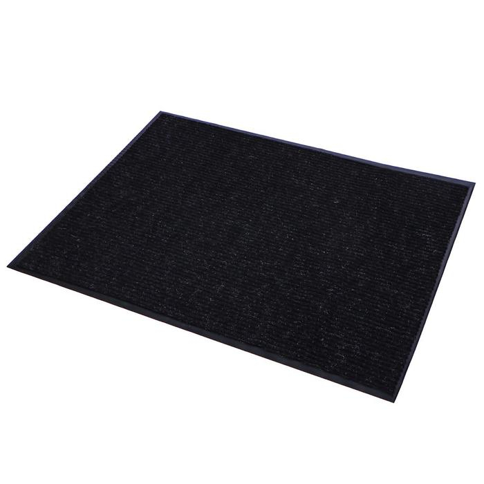 Коврик придверный влаговпитывающий, ребристый, &laquo;Стандарт&raquo;, 90&times;120 см, цвет чёрный