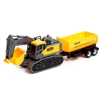 Экскаватор инерционный «Стройка», с прицепом, МИКС Экскаватор инерционный «Стройка», с прицепом, МИКС