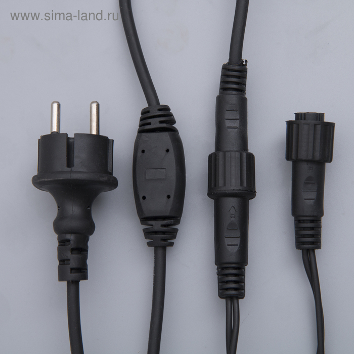 Гирлянда &laquo;Бахрома&raquo; 3 &times; 0.6 м, IP44, УМС, тёмная нить, 160 LED, свечение тёплое белое, мерцание белым, 220 В