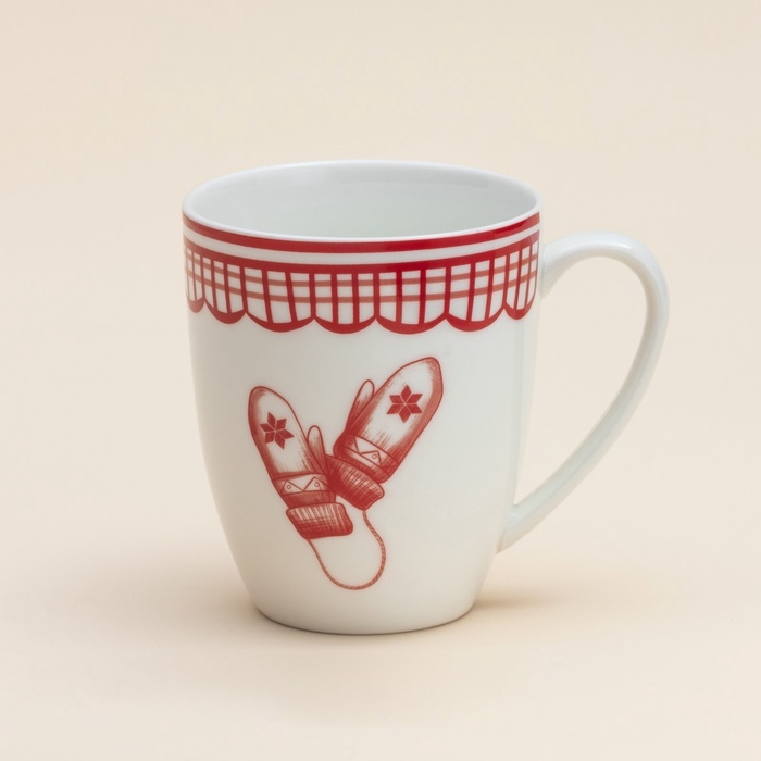 Новогодняя кружка SL Home «Прекрасное время», 400 мл, 9×10 см, фарфор, белая Новогодняя кружка SL Home «Прекрасное время», 400 мл, 9×10 см, фарфор, белая