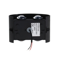 Светильник фасадный &laquo;Полусфера&raquo;, FSD-072, 4 Вт, 4000К, 2 луча, IP65, 220 В, пластик, черный   100842