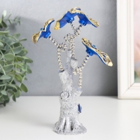 Сувенир от сглаза "Цветущее дерево, листья-сердце" серебро 11,5х5х18,5 см