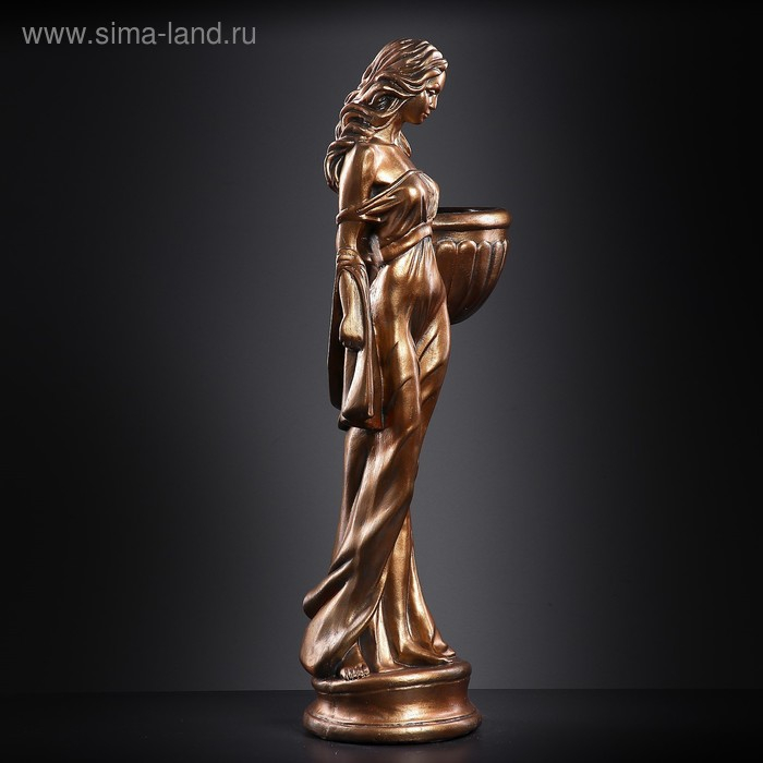 Фигура с кашпо "Девушка в платье",бронза, 1 л/23х36х84 см