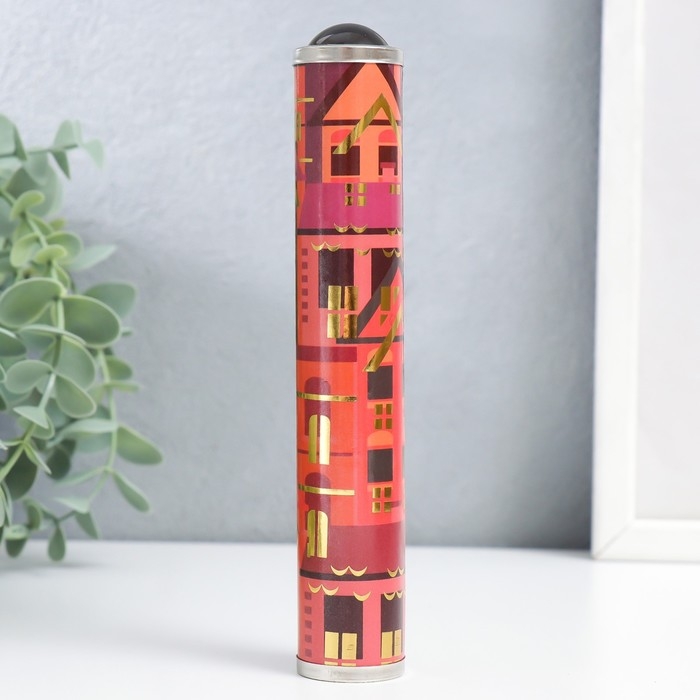 Калейдоскоп сувенирный Калейдоскоп сувенирный "Домики" золото 17х3х3 см