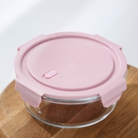 Контейнер из жаропрочного стекла круглый Cook and Freeze, 900 мл, 18×7 см, цвет МИКС Контейнер из жаропрочного стекла круглый Cook and Freeze, 900 мл, 18×7 см, цвет МИКС