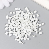 Бисер кубический стекло 4х4 мм "Белоснежный" набор 20 гр Бисер кубический стекло 4х4 мм "Белоснежный" набор 20 гр