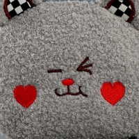 Мягкая сумка &laquo;Мишка&raquo;. цвет серый