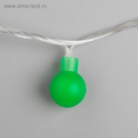 Гирлянда &laquo;Нить&raquo; 5 м с насадками &laquo;Шарики зелёные&raquo;, IP20, прозрачная нить, 30 LED, свечение зелёное, 8 режимов, 220 В