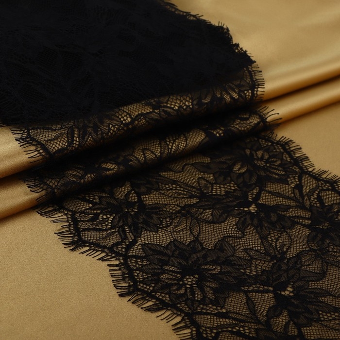 Кружево реснички, 210 мм × 3 ± 0,5 м, цвет чёрный Кружево реснички, 210 мм × 3 ± 0,5 м, цвет чёрный