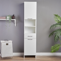 Пенал для ванной комнаты, белый, 40 х 33 х 185 см