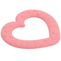 Прорезыватель силиконовый &laquo;Сердечко&raquo;, цвет розовый, Mum&Baby