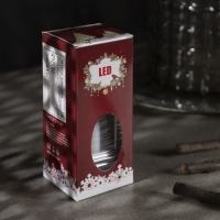 Светодиодная фигура &laquo;Серебристый фонарь со свечками&raquo; 5.5 &times; 13 &times; 5.5 см, пластик, батарейки AG13х3 (в комплекте), свечение тёплое белое