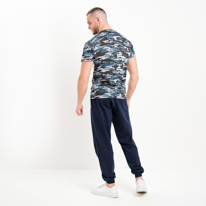 Футболка мужская камуфляж пятна, цвет серо-голубой, размер 46 Футболка мужская камуфляж пятна, цвет серо-голубой, размер 46