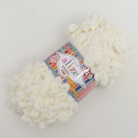 Пряжа "Puffy fine" 100% микрополиэстер 14,5м/100г  (62 кремовый)