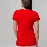 Футболка женская T-bolka Stretch Lady, красная, размер XL