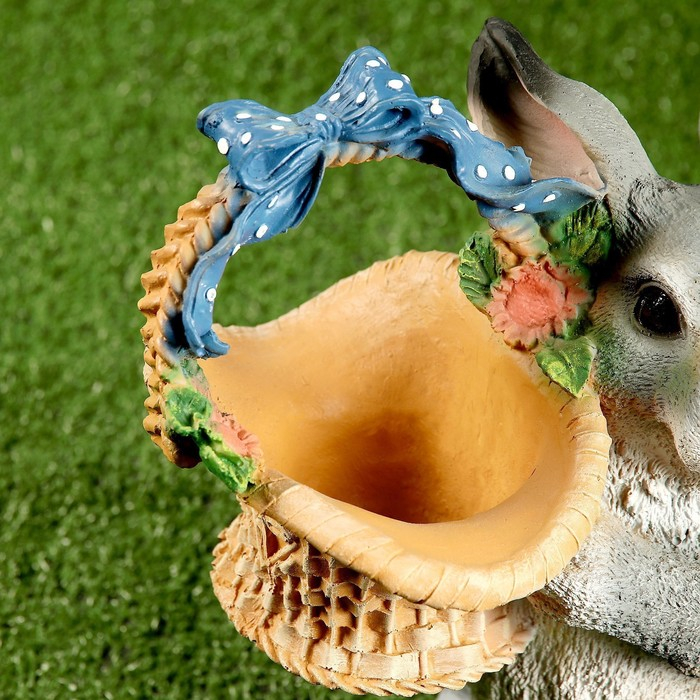 Садовая фигура Садовая фигура "Зайка с лукошком" 29х26х32см