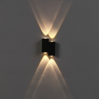 Светильник фасадный &laquo;Луч&raquo;, FSD-010, 4 Вт, 3000К, 2 луча, IP65, 220 В, металл, черный