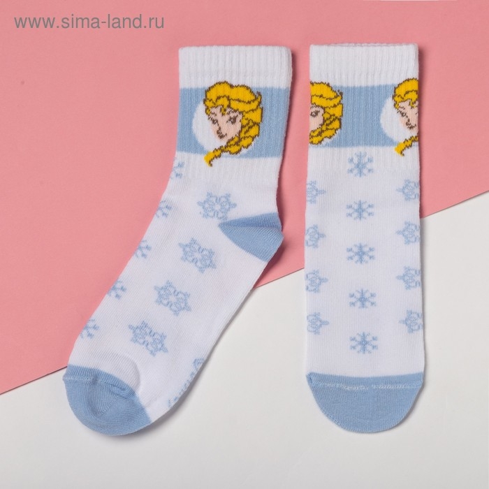 Набор носков Набор носков "Эльза и Анна", Холодное сердце 2 пары, роз./белый, 18-20 см