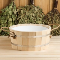 Шайка-таз деревянный, 15 л, с пластиковой вставкой Шайка-таз деревянный, 15 л, с пластиковой вставкой