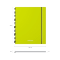 Тетрадь на спирали, 80 листов в клетку, ErichKrause Neon, пластиковая обложка, на резинке, блок офсет 100% белизна, МИКС Тетрадь на спирали, 80 листов в клетку, ErichKrause Neon, пластиковая обложка, на резинке, блок офсет 100% белизна, МИКС