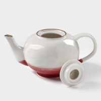 Чайник фарфоровый заварочный Доляна «Космос», 600 мл, цвет красный Чайник фарфоровый заварочный Доляна «Космос», 600 мл, цвет красный