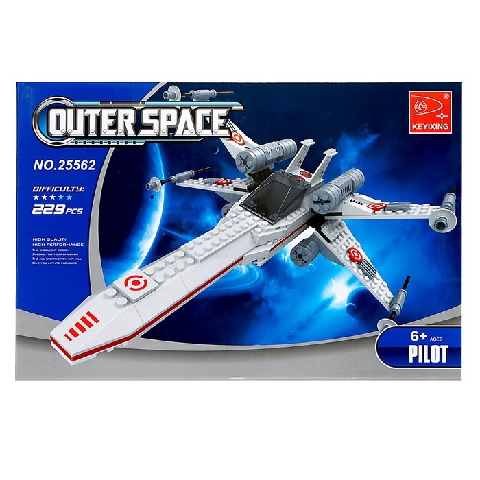 Конструктор &laquo;Космос. Звёздный истребитель-Х&raquo;, 229 деталей